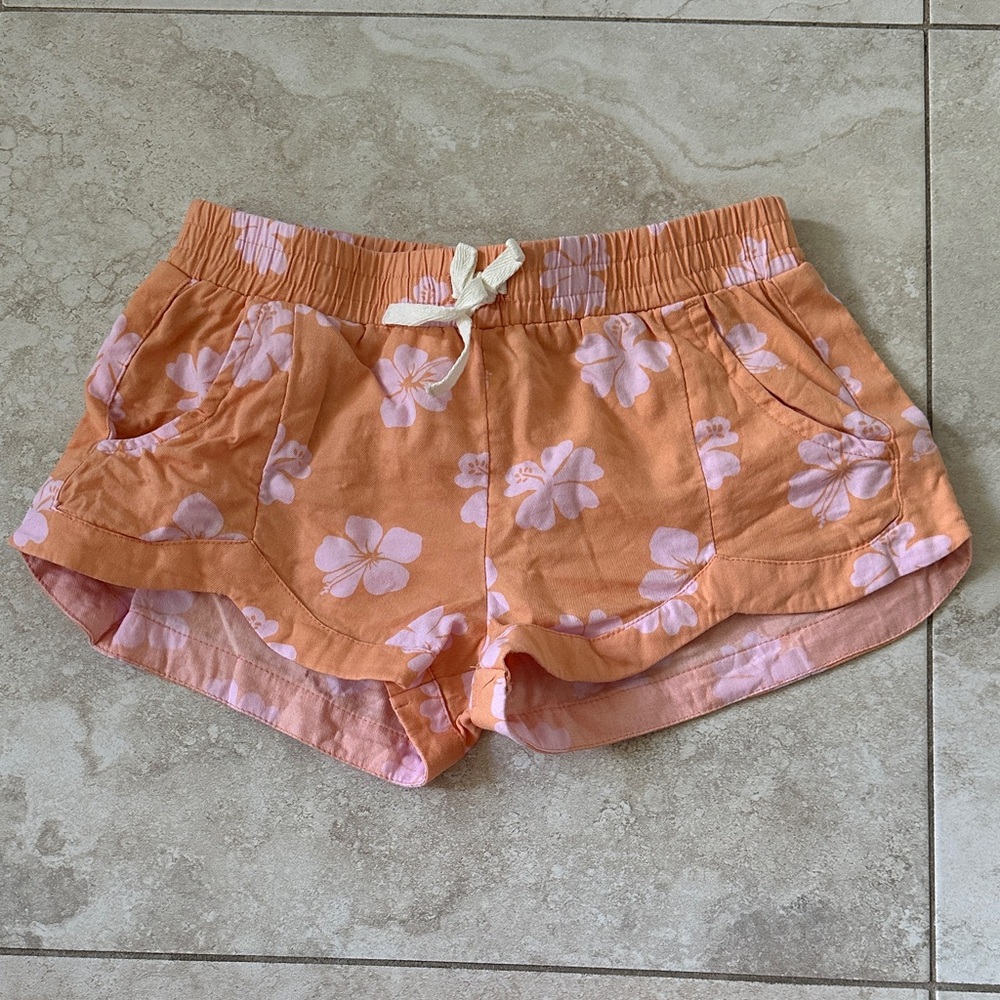 Billabong Orange Floral Girl’s Shorts size M